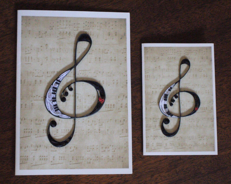 Treble Clef Quilling Card - UViet Store