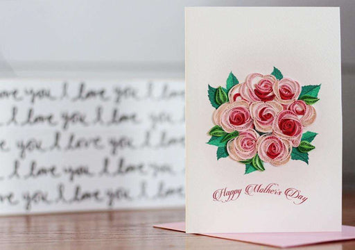 Mother's Day Roses Quilling Card - UViet Store