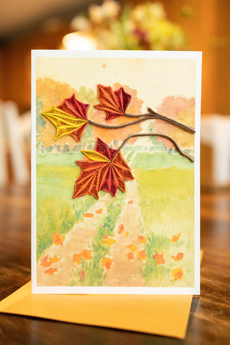 Autumn Leaves Quilling Card - UViet Store