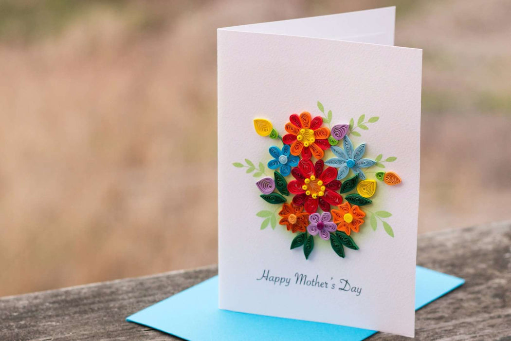 Mother's Day Bouquet Quilling Card - UViet Store